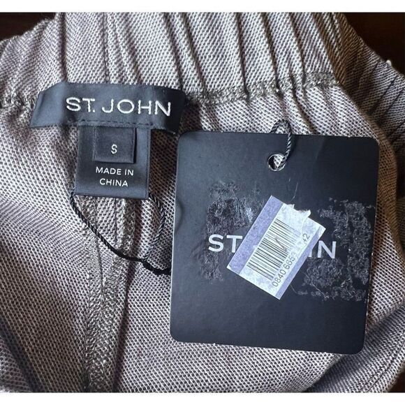 St John Cotton & Linen Short in Taupe NWT Size Small - Picture 4 of 5